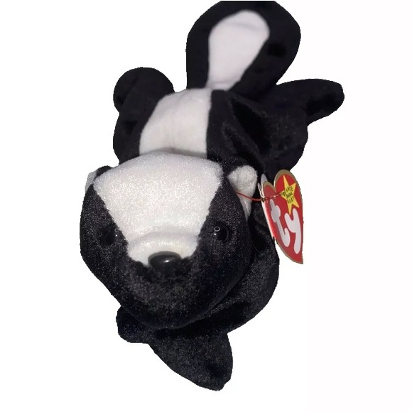 STINKY the Skunk, TY Beanie Babies, Hangtag attached, 1995, Retired, Vintage - Picture 1 of 6